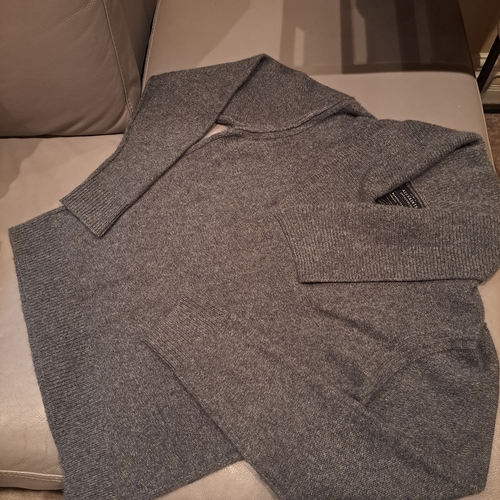 All Saints shawl nect sweater, sz large